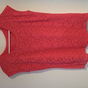 Liquid Knit Sleeveless Top With Front Lace Overlay Susan Graver Essentials